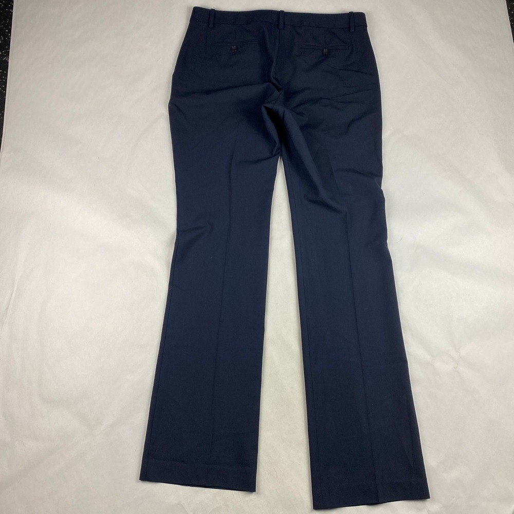 Theory Pants Women's Size 10 Max C3 Sevona Trouser Blue Wool Stretch - Flaw - Picture 2 of 16